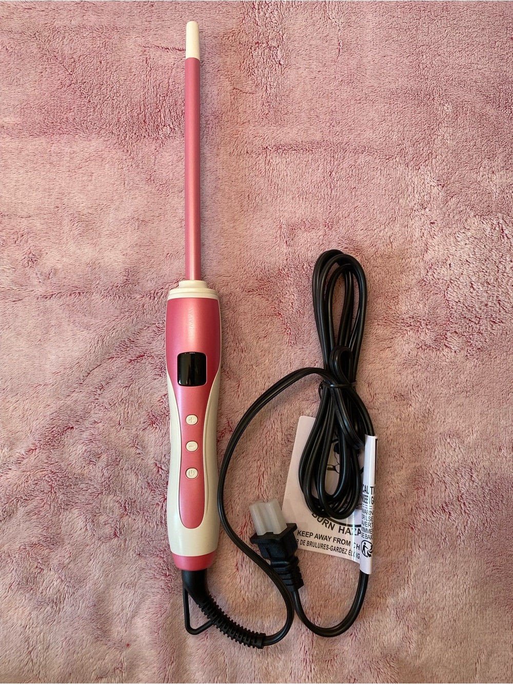 NEW. WavyTalk Pro Curling Wand (Pink)
